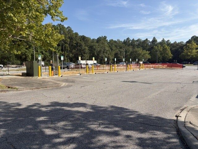 EV Charging Lot, Wide View